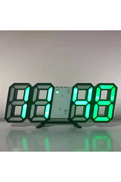 Choice1 Green Frame 1pcs Digital Wall Clk Desk Watches Electronic Alarm Moder...
