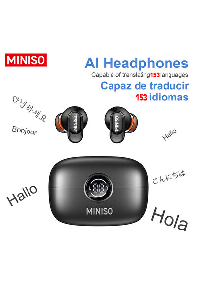 Choice سماعات أذن لاسلكية مينيسو MS105 بتقنية بلوتوث، لون أسود، مزودة بتقنية ...