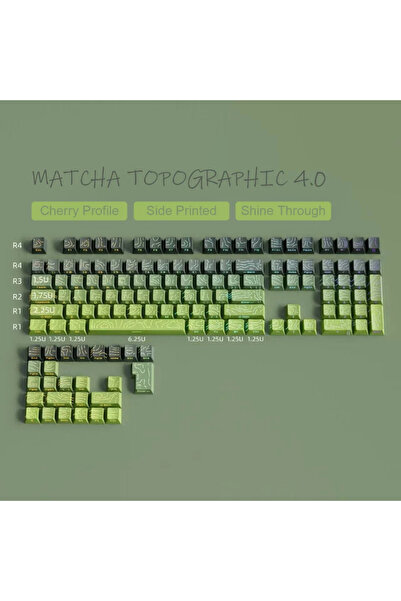Choice13 134 مفتاحًا من نوع Matcha 2026 الجديد، أغطية مفاتيح بنفسجية بطباعة ج...
