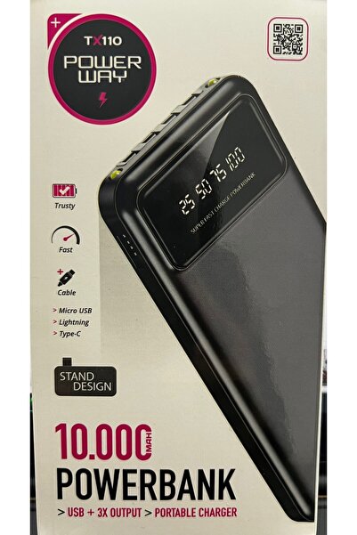 inteknoloji 10.000 Mah Kablolu Dijital Göstergeli Fenerli Mah Garantili Ince ...