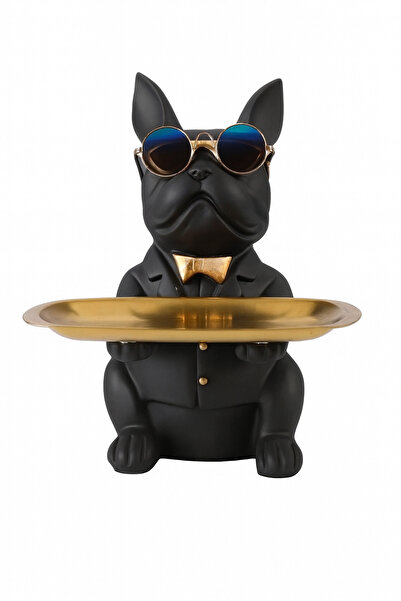 OEM Bulldog piggy bank, accessorized with tray and sunglasses