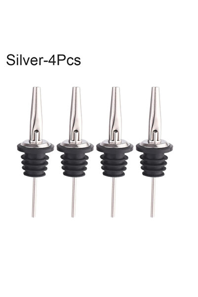 Choice3 4PcSilverPourer 4Pcs Black/Rose Gold/Silver Liquor Pourers, Stainless...