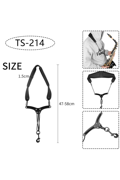 Choice19 TS-214 Saxophone Neck Strap Soprano Alto Tenor Saxophone Universal S...