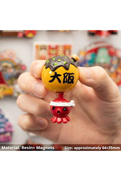 Choice3 تاكوياكي على طريقة أوساكا، تذكار سفر ياباني، مغناطيس للثلاجة، معلم سي...