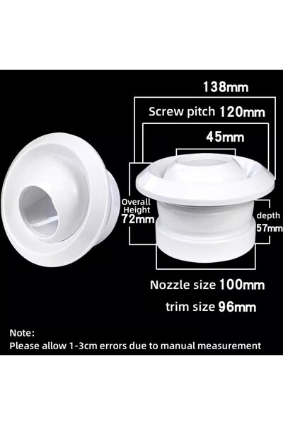 Choice3 100mm ABS Circular Jet Spherical Nozzle Air Vent for Airport Station ...