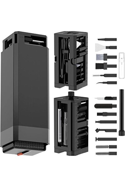 Choice1 فرشاة ناعمة متعددة الوظائف مغناطيسية سوداء لتنظيف فجوات منافذ شحن سما...