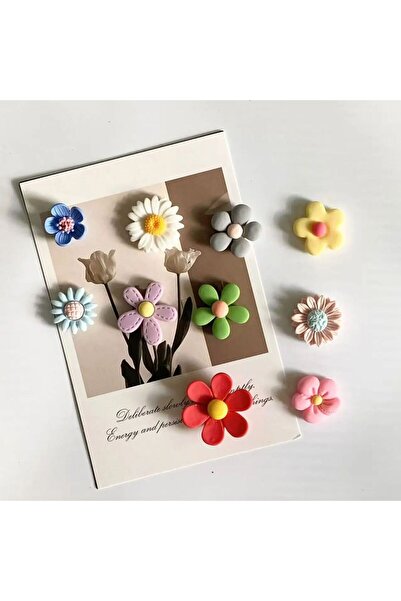 Choice5 ١٠ قطع من مغناطيسات الثلاجة المصنوعة من الراتنج المثلج على شكل زهور ح...