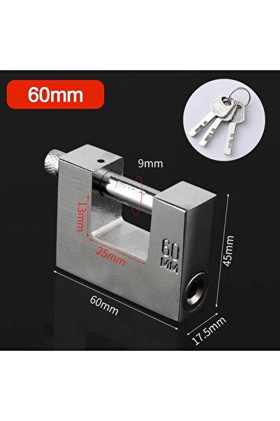Choice3 60mm Useful Stainless Steel Anti-theft Lk With Keys Durable Heavy Dut...