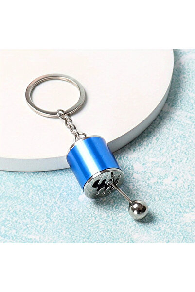 Choice9 سلسلة مفاتيح تعديل سيارة زرقاء قطعة واحدة، سلسلة مفاتيح بستة تروس، قل...