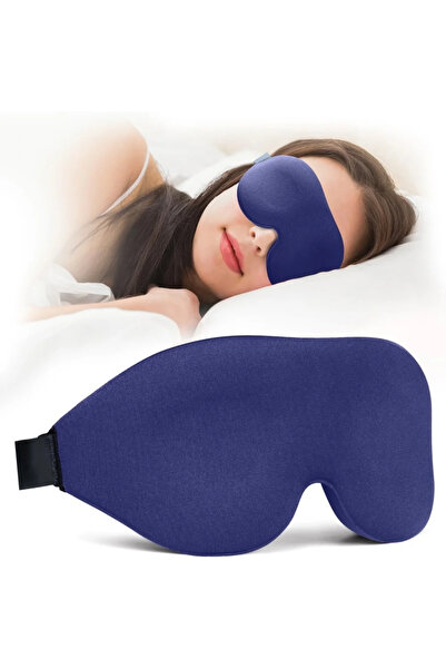 Choice3 navy blue Breathable Eyepatch 3D Contoured Cup Blindfold Concave Mold...