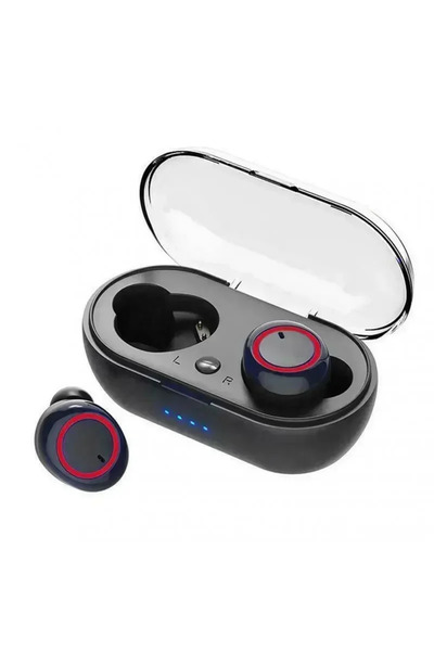 choice2 سماعات أذن لاسلكية بلوتوث 5.0 من فيكيفون، لون أسود وأحمر، بتقنية 9D س...