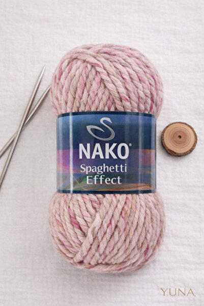 NAKO Spaghetti Effect Kalın Kışlık Örgü İpi 7822