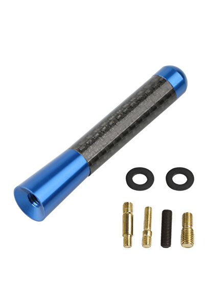choice2 Blue 8cm Carbon Fiber Car Roof Antenna Universal 3.5cm 8cm 12cm Black...