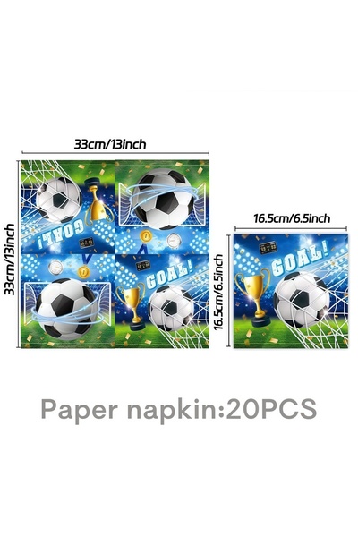 Choice25 20pcs napkin Scer Football Birthday Party Decoration Tableware Cups ...