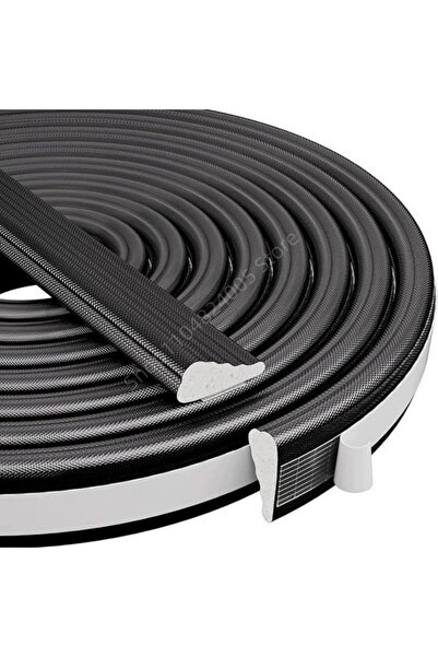 Choice1 شريط مانع لتسرب الهواء أسود اللون بطول 5 أمتار، جديد، للأبواب والنواف...