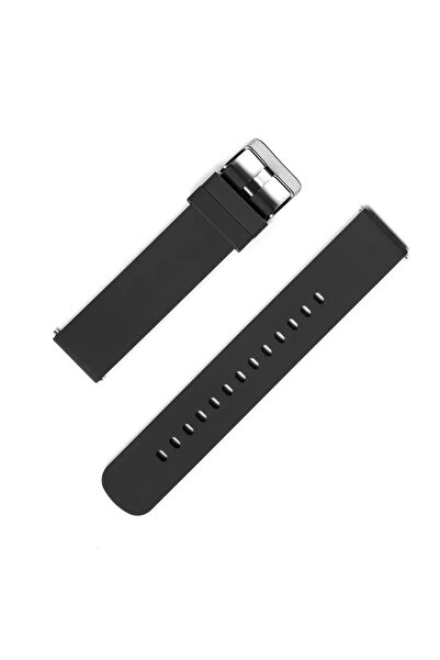 Choice21 سوار ساعة ذكية أسود مقاس 20 مم، متوفر بمقاسات عالمية 20 مم و22 مم، ق...