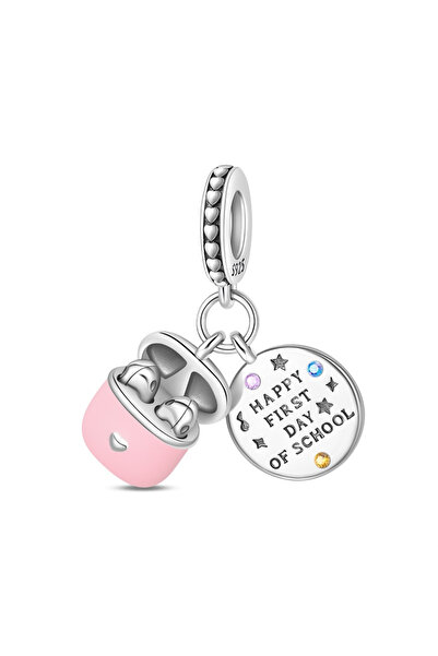 Choice80 PAC1814 Back To School 925 Sterling Silver Charms Bag Earphone Magic...