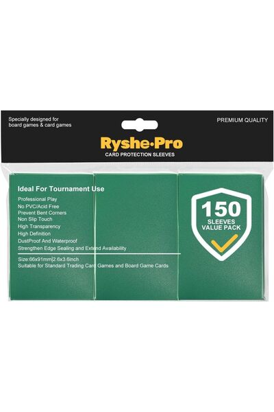 Choice20 150pcs Green 100PCS 66x91mm Matte Standard Size Card Sleeves TCG Tra...