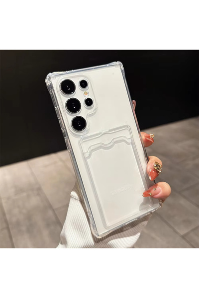 Choice4 Galaxy S25 Ultra Clear Clear Card Holder Phone Case For S25 Ultra Cas...