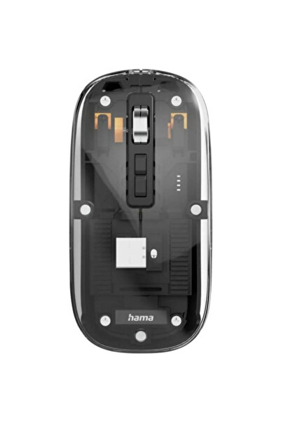 Hama Mouse WM-600, Wireless 2.4Ghz, Bluetooth, 1600DPI (Transparent/Negru)