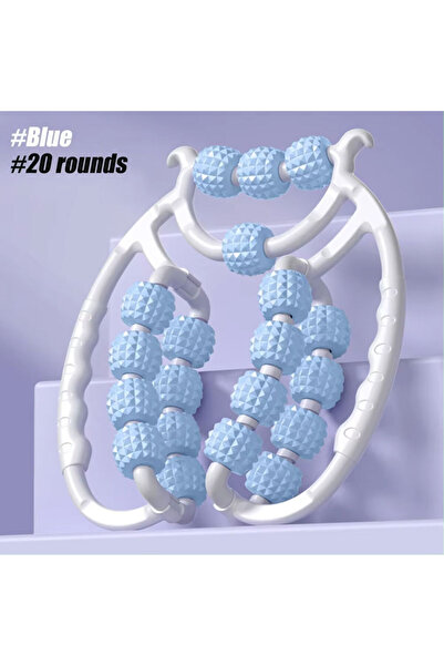 Choice3 Blue-20 rounds Circular Leg Clamps-360 Degree 20 Wheels Muscle Roller...