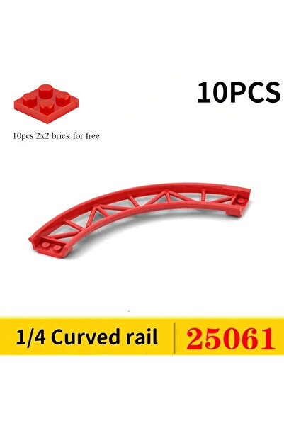 Choice4 25061-10pcs 10PCS Track Roller Coaster Railway City Train Technical P...