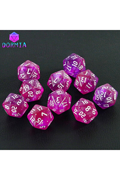 Choice4 05 20 Sided Mixed Colours Polyhedral Dice D20 Amazing Glitter Dice fo...