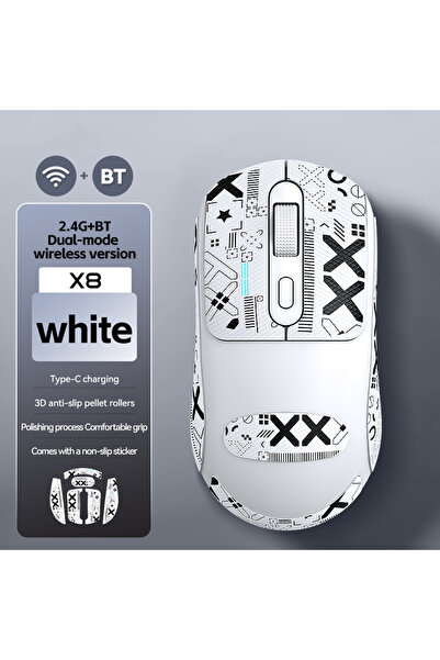 Choice3 X8 Dual Mode W Warvank X8 Wireless Gaming Mouse 500mAh TYPE-C Recharg...
