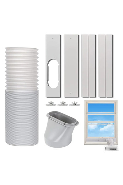 Choice13 N Set Portable Air Conditioner Window Vent Kit AC Exhaust Hose Unive...