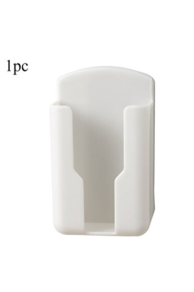 Choice1 1pc-white Remote Control Storage Box Punching-free Wall-mounted Buckl...