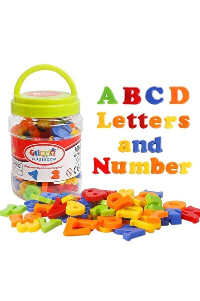 Choice لعبة حروف وأرقام متعددة الألوان للأولاد والبنات، 78 قطعة من مغناطيسات ...