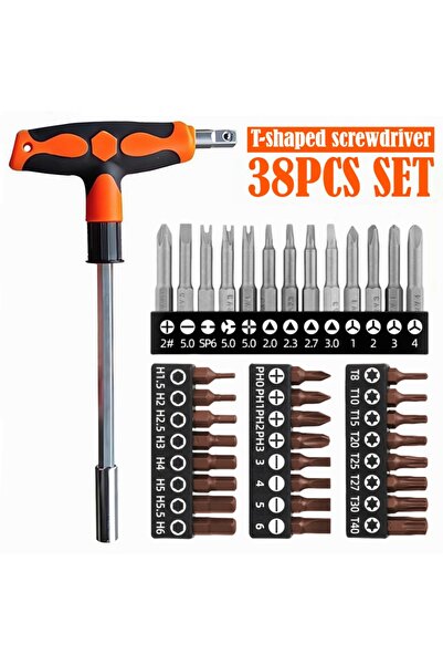 Choice3 Hand Tool Set 38PCS Screwdriver Set with T-shape Cross and Straight S...