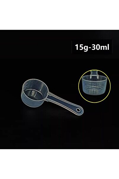 Choice1 مجموعة من 5 ملاعق قياس بلاستيكية شفافة ذات قاعدة مسطحة مزودة بمقياس، ...