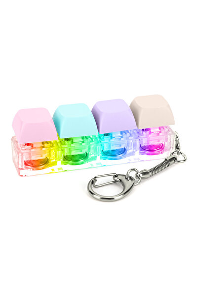 Choice3 سلسلة مفاتيح مفاتيح ملونة بإضاءة LED، 4 مفاتيح، ألعاب لتخفيف التوتر، ...