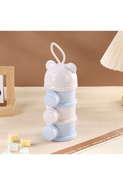 Choice4 علبة تخزين حليب الأطفال المحمولة من 3C-Blue، ذات 4 أقسام، لحفظ وجبات ...