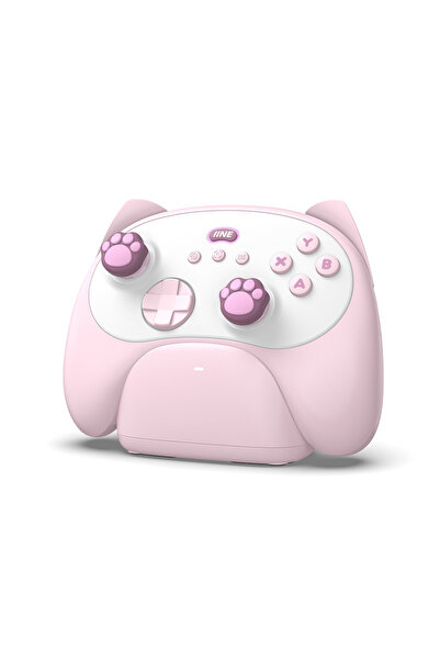 Choice Pink IINE PC/iOS/Android/Phone/Switch Meow Cat Controller with Chargin...