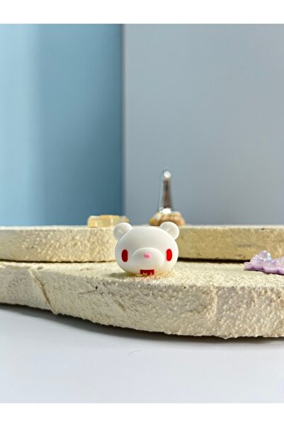 choice2 WHITE Kawaii Bloody Bear Data Cable Protector Cute Cartoon Animal Cha...