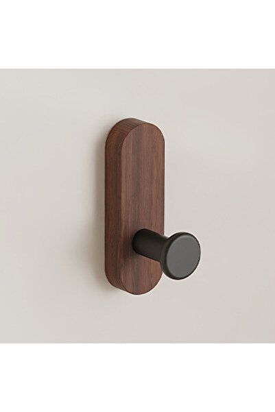 Choice4 1PCS Self Adhesive Mounted Walnut Wood Wall Hooks for Hanging Coat To...