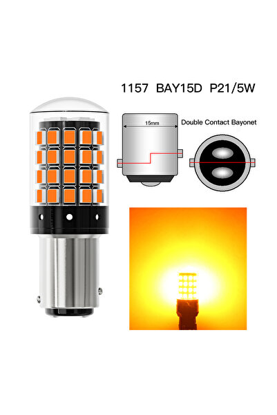 Choice10 1157 P21-5W Amber 2pcs 1156 P21W BA15S PY21W BAU15S 1157 BAY15D P21/...