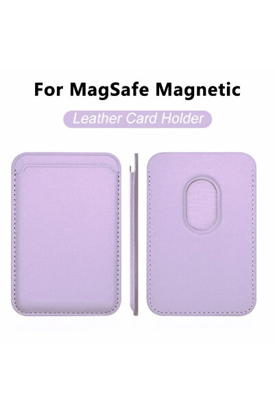 Choice13 Light Purple For Magsafe Accessories Magnetic Wallet Holder Leather ...