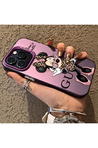 Choice غلاف هاتف صلب بتصميم ميني ماوس من ديزني، لطيف وإبداعي، متوافق مع آيفون...