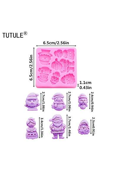 Choice3 قالب جرس عيد الميلاد الوردي الصغير، سلسلة عيد الميلاد، قوالب سيليكون ...