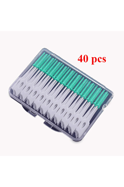 Choice8 40pcs green 40~150PCS Silicone Interdental Brush Disposable Dental Fl...