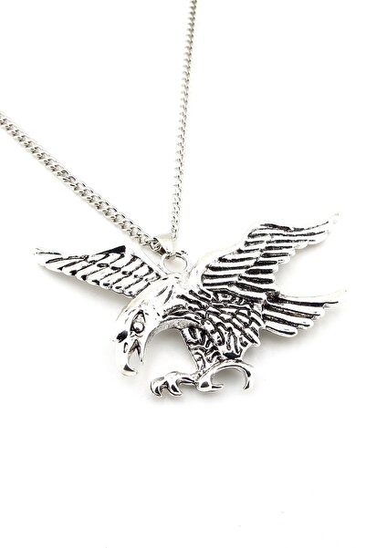 Stanbula Eagle Predator Bird Attack Position Metal Men's Necklace Ky0023