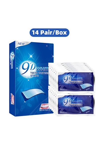 Choice3 14 Pair 9D White Peroxide-Free Teeth Whitening Strip Remove Stain 5D ...