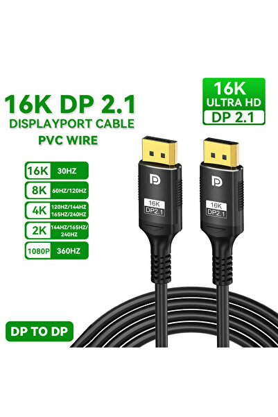 Choice3 2M 16K DP2.1 Cable-3 16K DP 2.1 Displayport Cable 16K 30Hz 8K 60Hz 4K...
