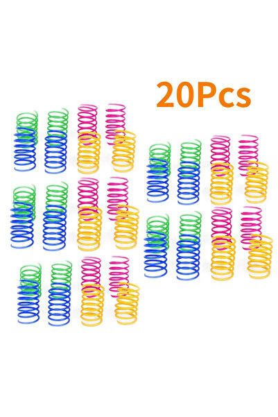 choice2 Random color 20 Pet Cat Toys Wide Durable Heavy Gauge Cat Spring Toy ...