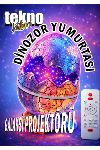 TEKNOKUTUM Dinozor Yumurtası Galaxy Projektör, Gökyüzü Projeksiyon Gece Lamba...