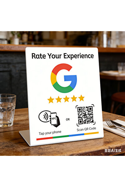 Choice4 بطاقة N-tag بيضاء اللون من جوجل مزودة برمز QR لمراجعات جوجل، ومنصة NF...