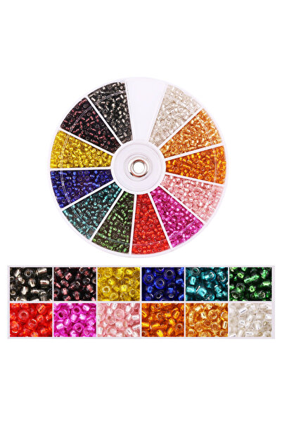 Choice4 2 2000pcs/Lot 12Grids Glass Seed Beads Set Charms Jewelry Beads For B...